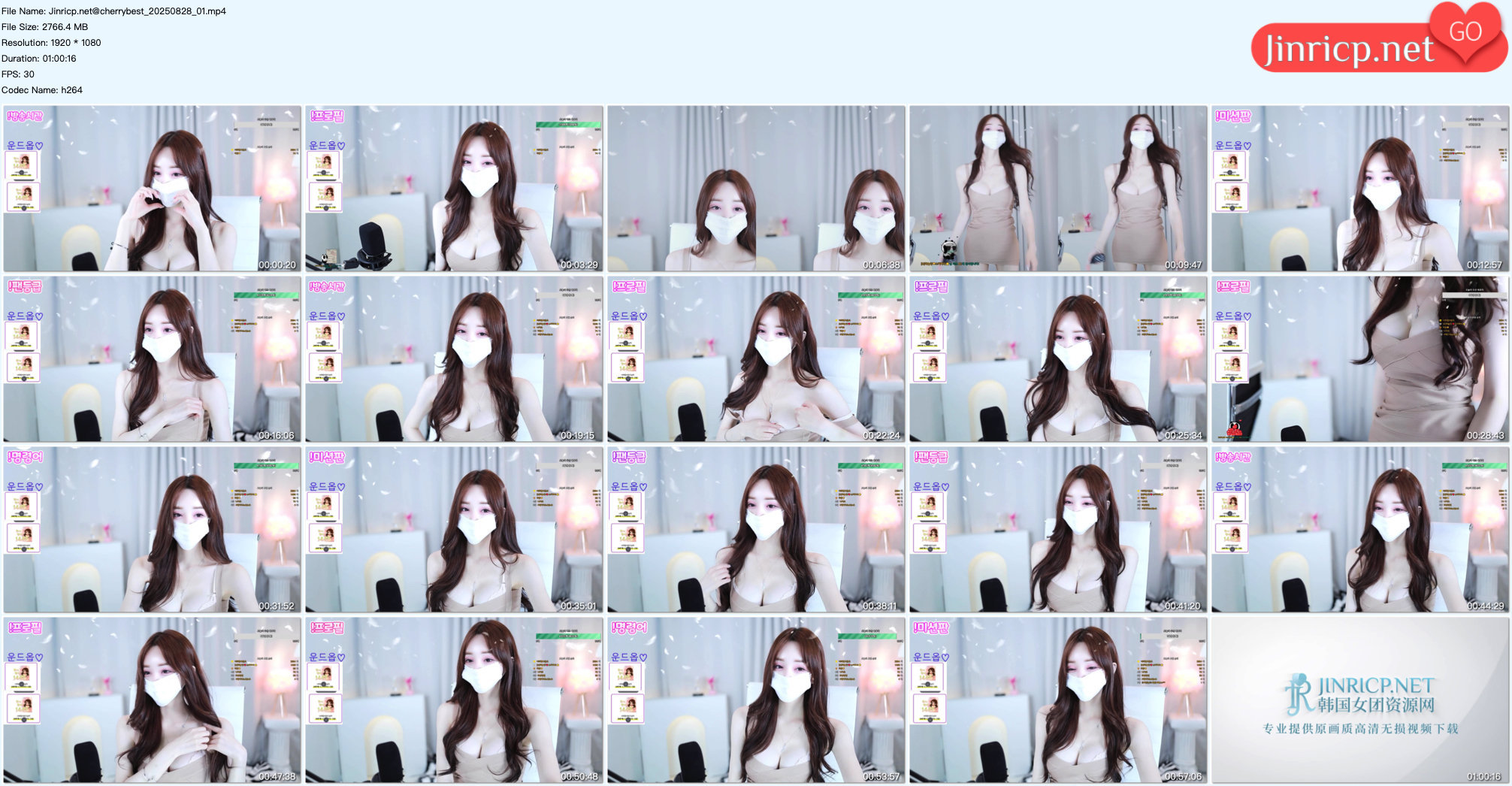 高颜值主播 樱桃酱 짱아신 cherrybest 个人直播 20250828 完整版 [4V/10.3G]